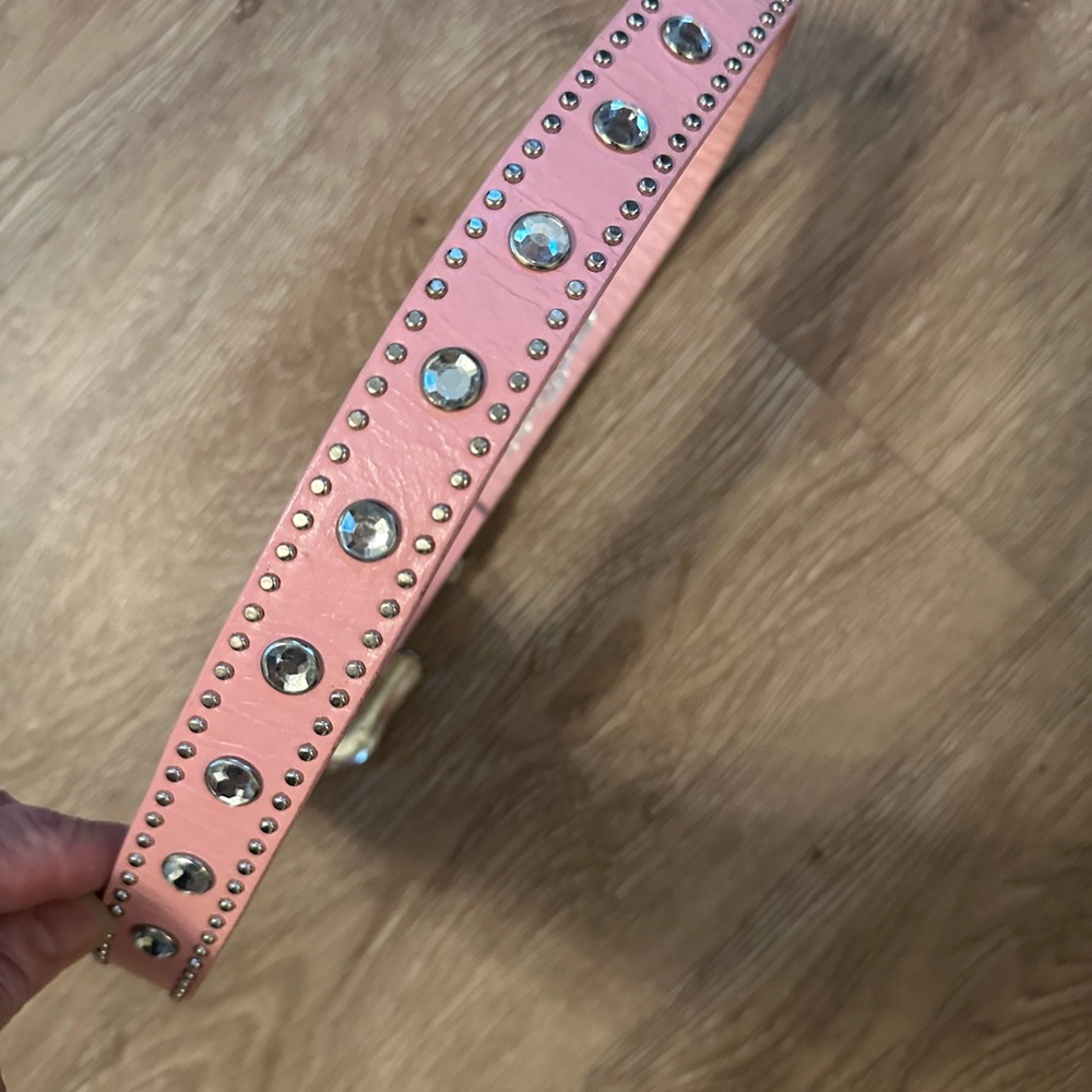 Girls Pink Studded Western Kids Belt